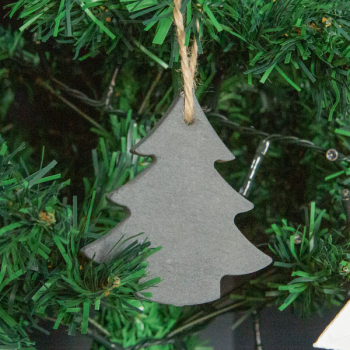 Christmas Tree Hanging Slate Decoration - Christmas Tree Design