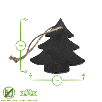 Christmas Tree Hanging Slate Decoration - Christmas Tree Design