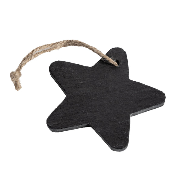 Christmas Tree Hanging Slate Decoration - Star Design