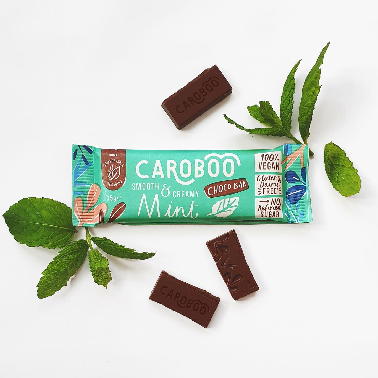 Caroboo Vegan, Dairy & Gluten Free Bar - Mint